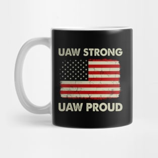 UAW Strong UAW Proud American Flag Mug